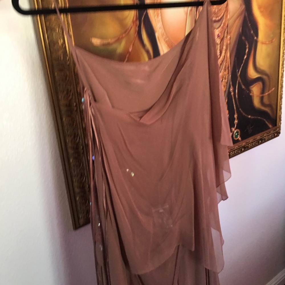 Silk Toffee Color MaxAzria Dress - Picture 3 of 7
